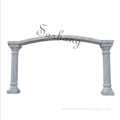 European Style And Arched Marble Column For Garden Decoration